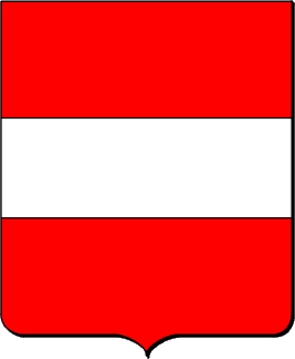 De gueules, à la fasce d'argent